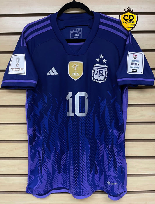 Camiseta 2ª equipación de Argentina 🇦🇷  FIFA WC 2022, QATAR 2022 - 2023 Versión Aficionado Messi #10